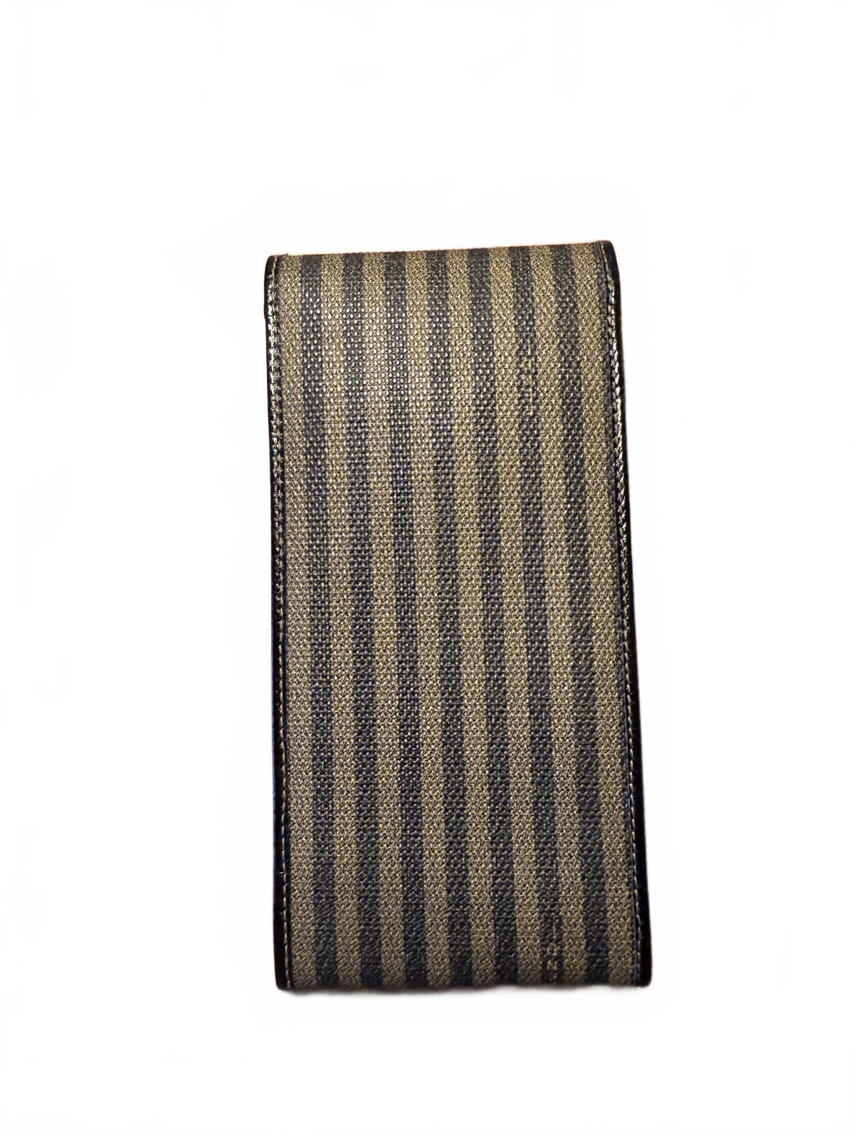Fendi Vintage Striped Leather Eyeglass Case
