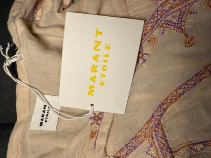 New Etoile Isabel Marant Embroidered Long Sleeve Tunic Top, Size 34