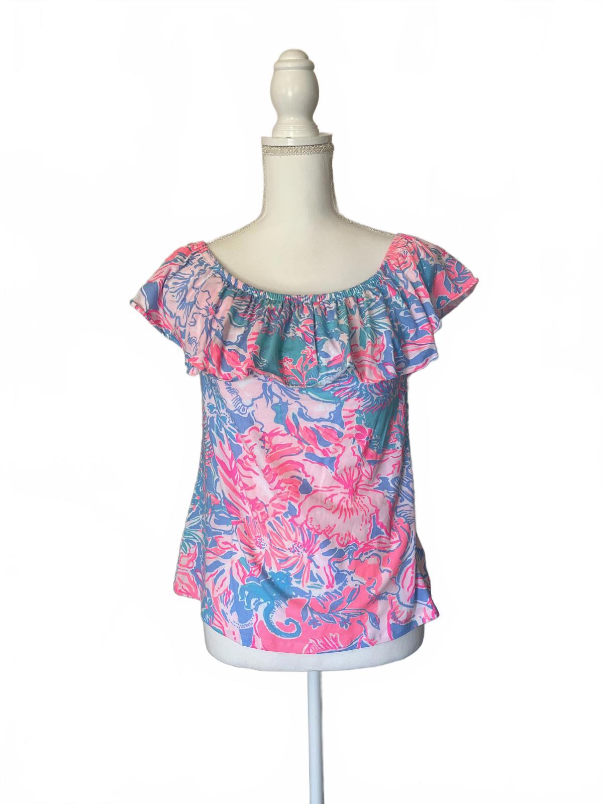 Lilly Pulitzer Floral Off-Shoulder Women's Top, XS