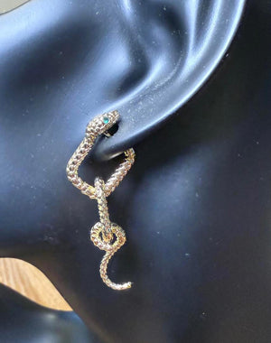 New Nazila Couture Gold Plated Snake Earrings
