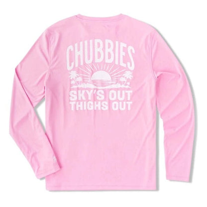 Chubbies Men's Sun Crew Rash Guard Pink & Proud, Medium MWT