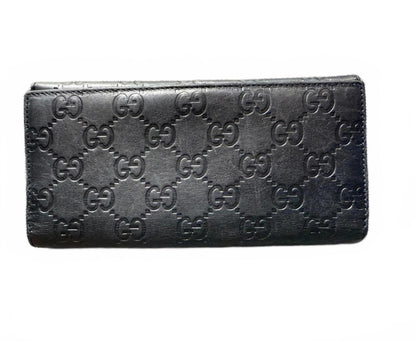Gucci Black Leather Wallet with GG Logo
