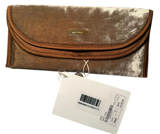 New Etro Women's Velvet Clutch with Satin Trim