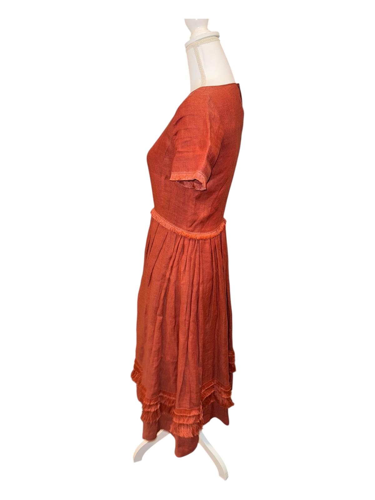 Weekend Max Mara Linen-Blend Maxi Dress, Size 2