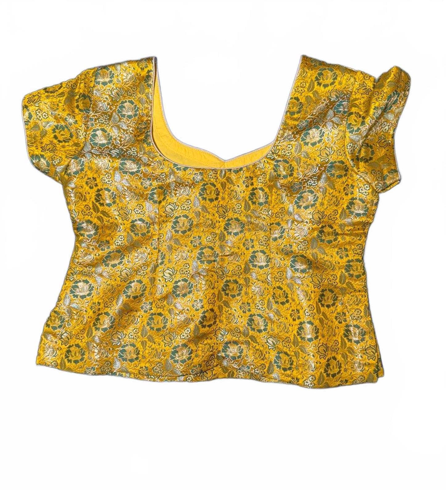 Nazila Couture Brocade Silk Choli Blouse, Medium