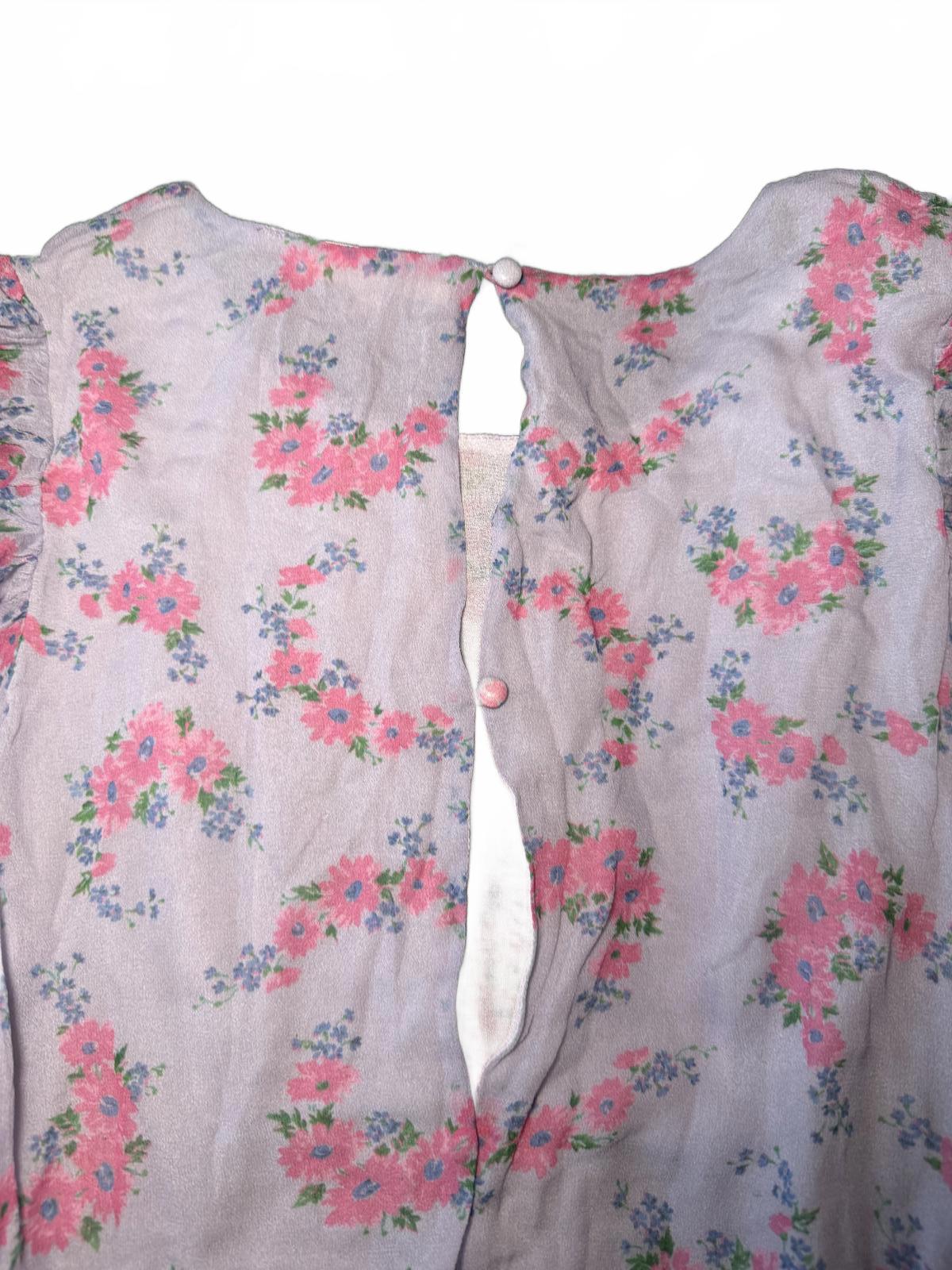New LoveShackFancy Floral Long Sleeve Dress Size S
