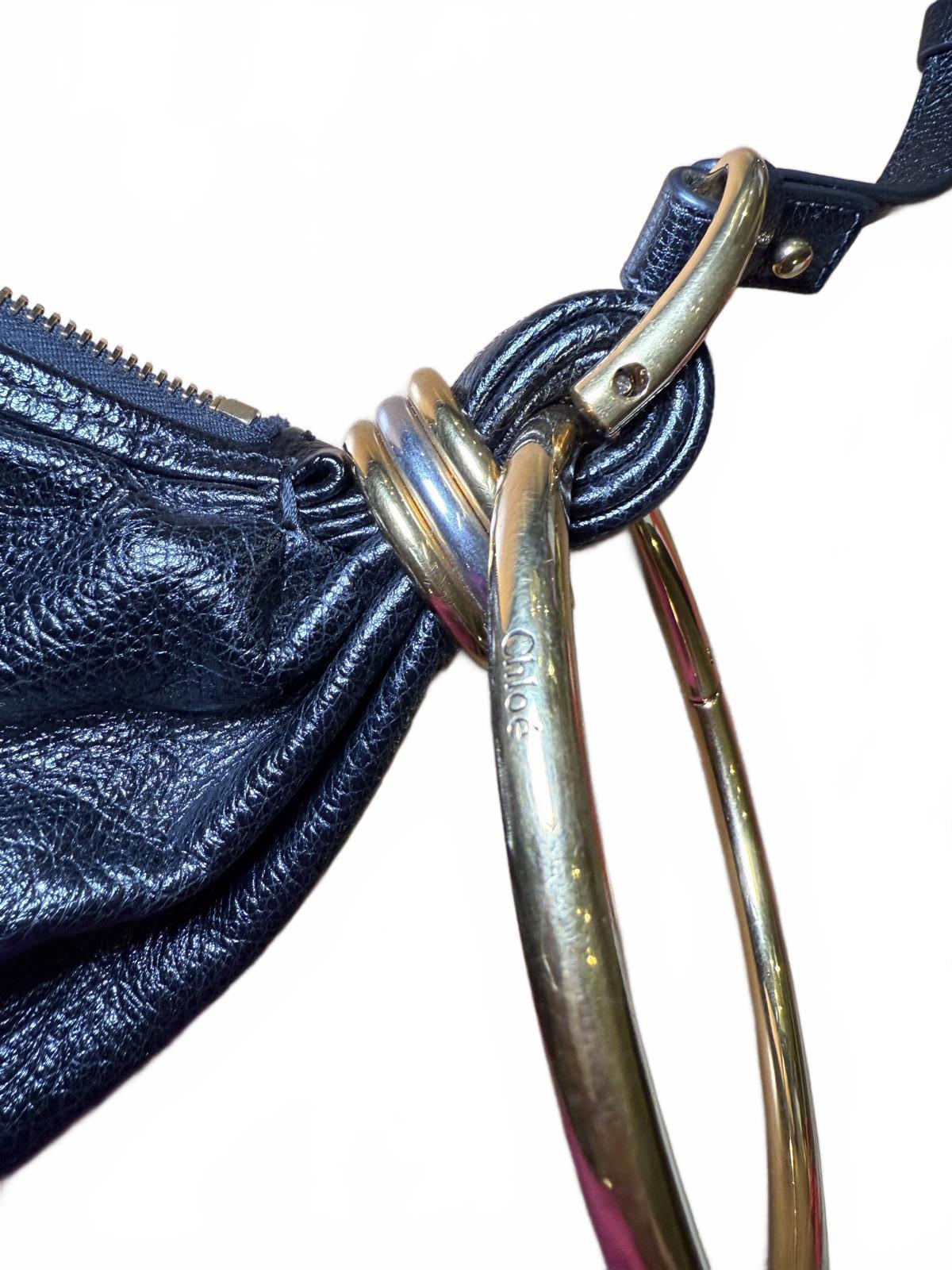 Chloe Small Bracelet Hobo bag in grained leather (0619)
