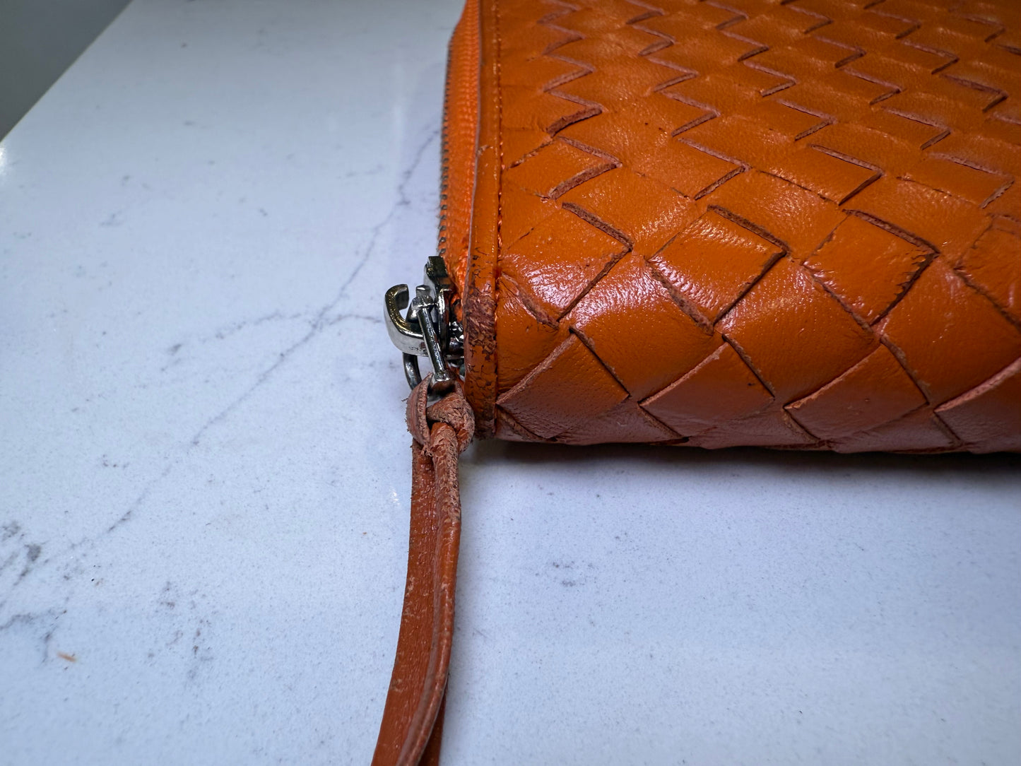Bottega Veneta Intrecciato Leather Zip Clutch