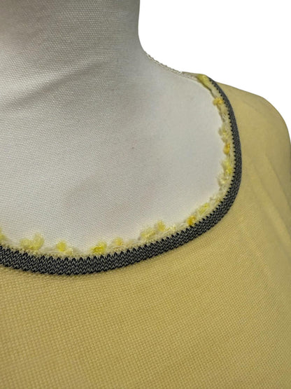 Escada Yellow Sleeveless Wool Knit Top, Size 38 (US Medium)