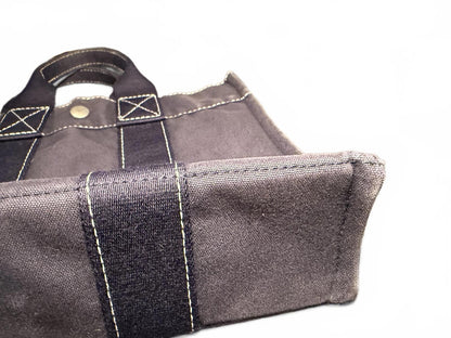 Hermes Blue Canvas Small Tote Bag with Dual Handles