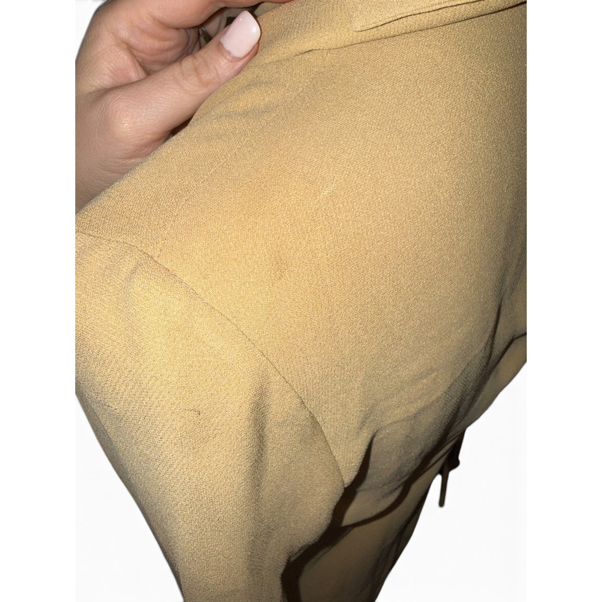 The Row Pascal Dress Beige 100% Silk Long Sleeve Size 4 Italy