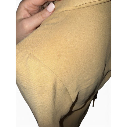 The Row Pascal Dress Beige 100% Silk Long Sleeve Size 4 Italy