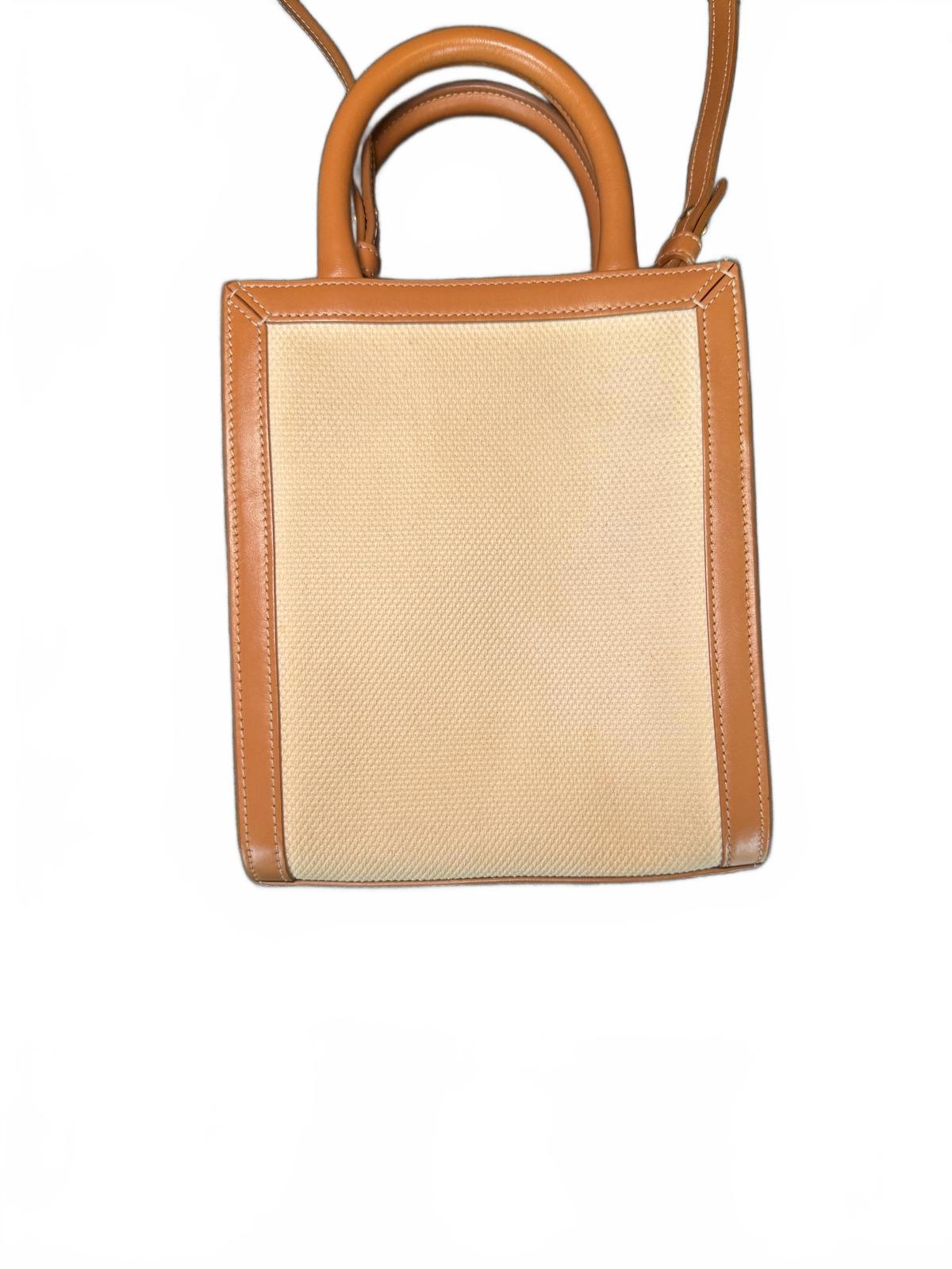 Celine Mini Cabas Canvas and Leather Crossbody and Handbag (0743)