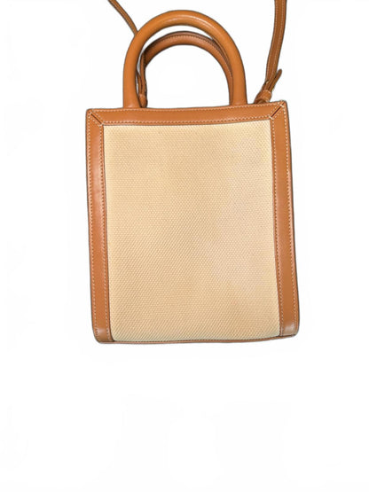 Celine Mini Cabas Canvas and Leather Crossbody and Handbag (0743)