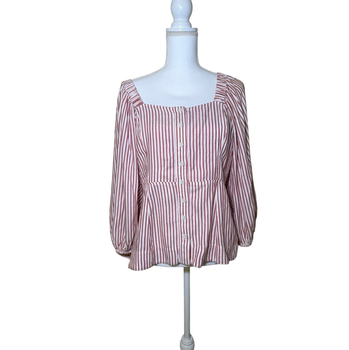 CAbi The Visionary Carnival Top – Festive Stripe | Size Medium