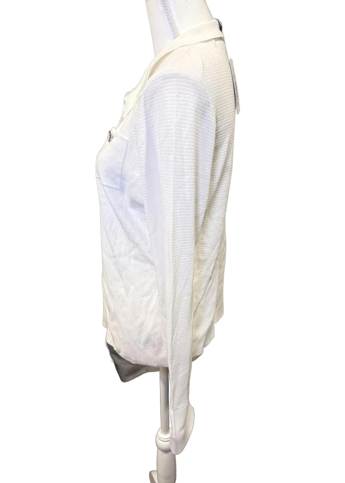 Derek Lam 10 Crosby Pansy Henley Top, XL NWT