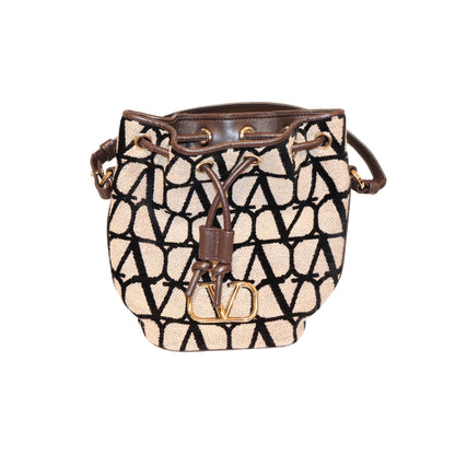 Valentino Garavani Mini Toile Iconographe Bucket Bag
