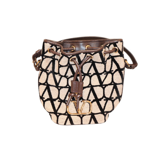 Valentino Garavani Mini Toile Iconographe Bucket Bag