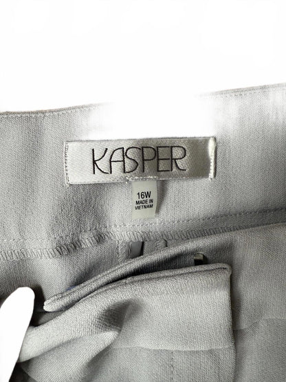 Kasper Women's Light Gray Dress Pants Size 16W