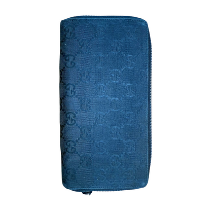 Gucci GG Canvas Zip-Around Wallet, Black