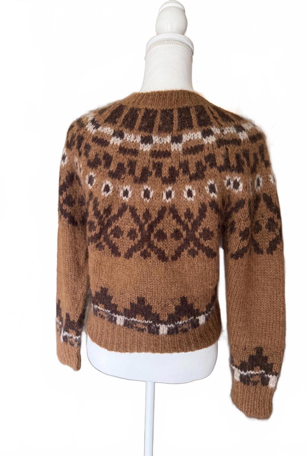 New Frame Brown Patterned Women's Sweater, XS