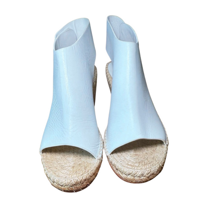 Celine White Leather Espadrille Wedge Sandals, Size 36 (US 5.5/6)