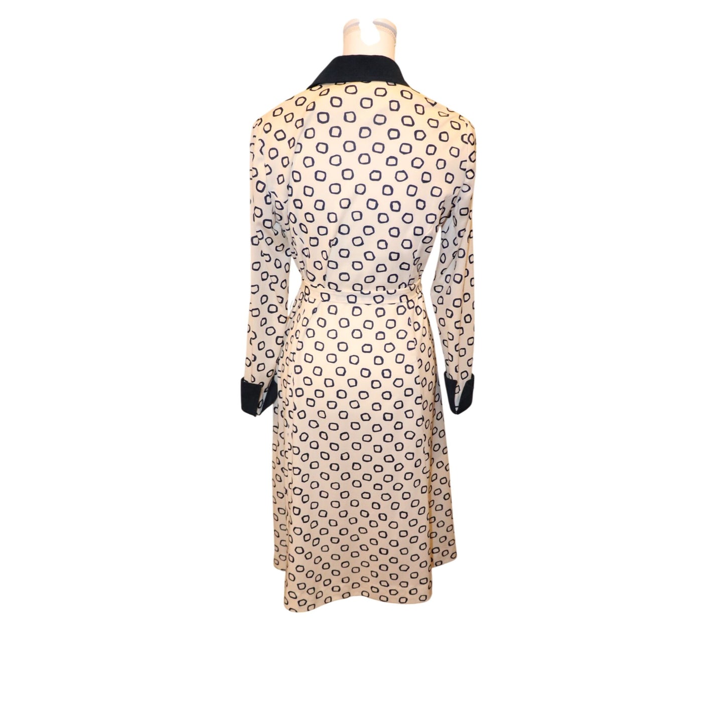 Nat Kaplan Couture Vintage Shirt Dress With Suede Collar, Size 10