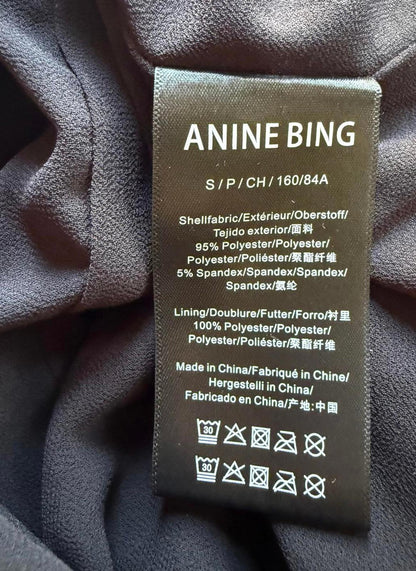 Anine Bing Josephine Black Sequin Top, Small