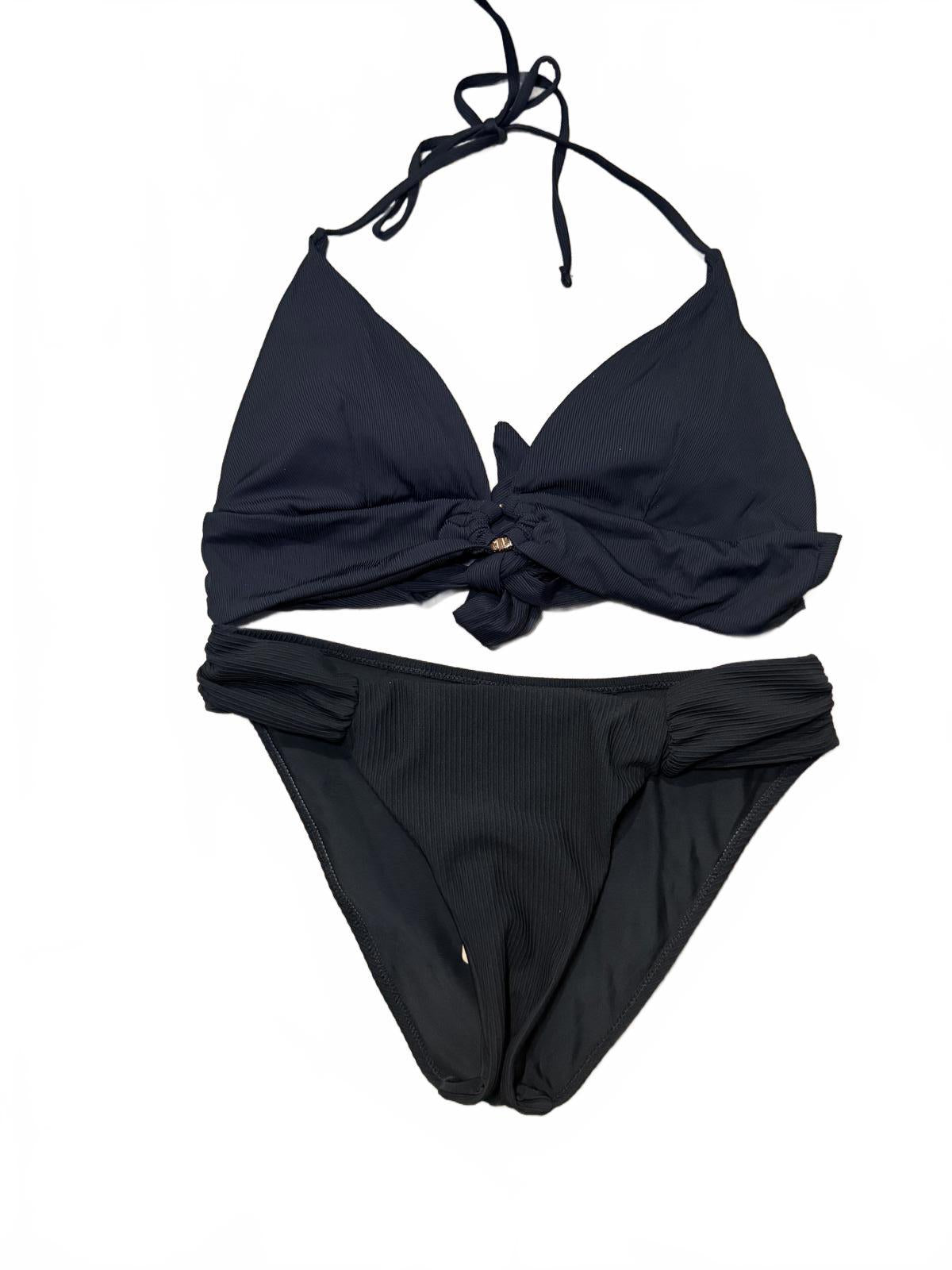 New Black Two-Piece Bikini Swimwear Set, large