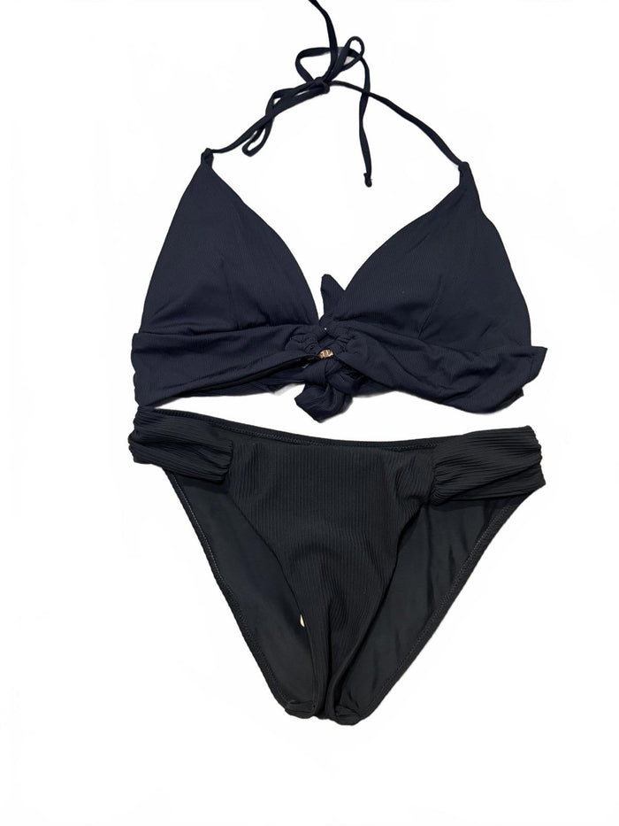 New Black Two-Piece Bikini Swimwear Set, large