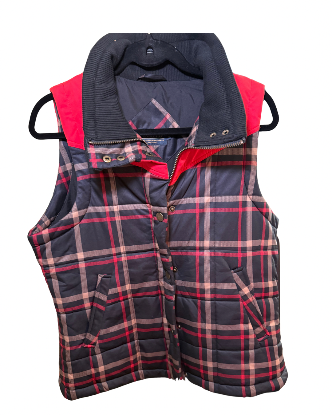 Women’s Plaid Pendleton Vest, Medium
