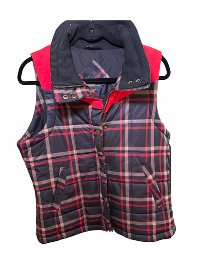 Women’s Plaid Pendleton Vest, Medium