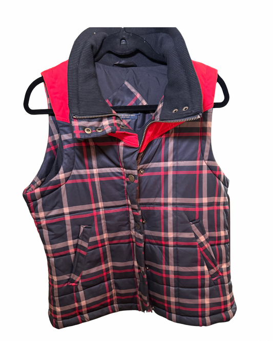 Women’s Plaid Pendleton Vest, Medium