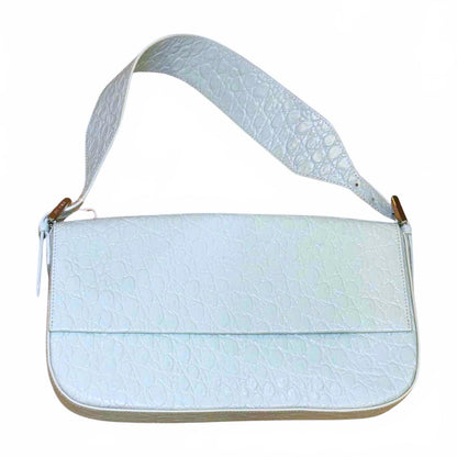 BY FAR Croc-Embossed Shoulder Bag – Icy Mint