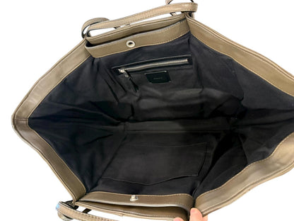 AllSaints Large Quilted Leather Tote, Brown (Oversized Carryall)