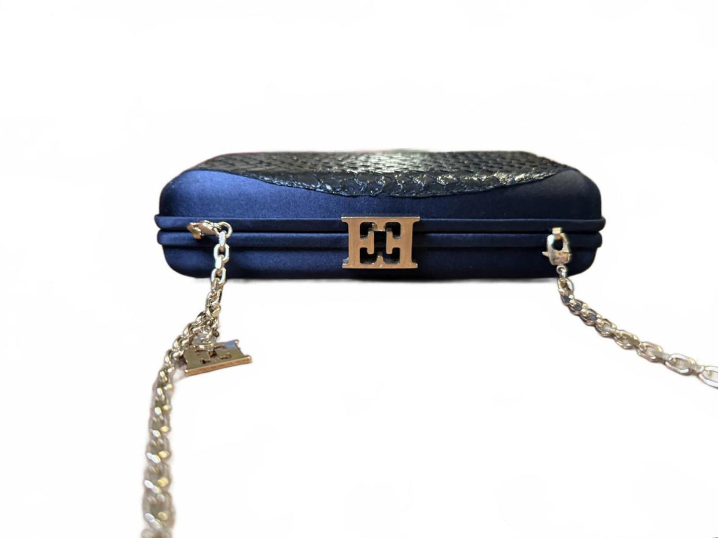 Vintage Escada Satin & Snakeskin Clutch