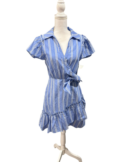 Cinq à Sept Ruffle Tie-Waist Mini Dress, Size 2