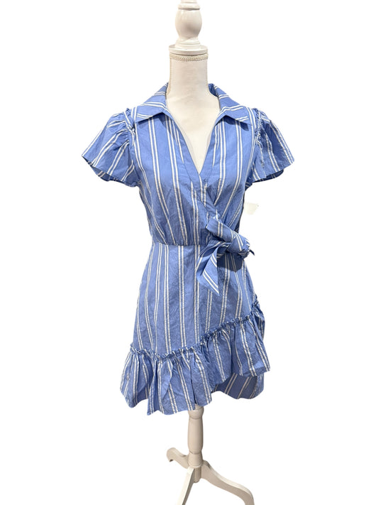 Cinq à Sept Ruffle Tie-Waist Mini Dress, Size 2