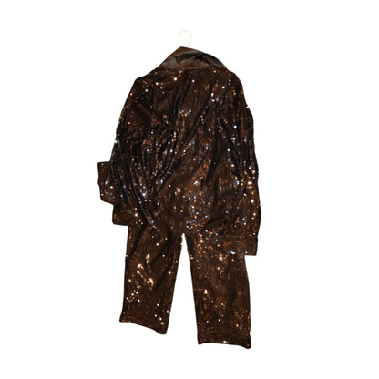 Petite Plume Sequined Cotton Pajamas, Medium NWOT
