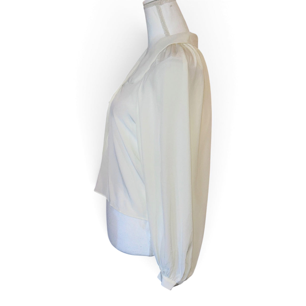 Frame The Silk Gala Shirt, Cream XS NWT