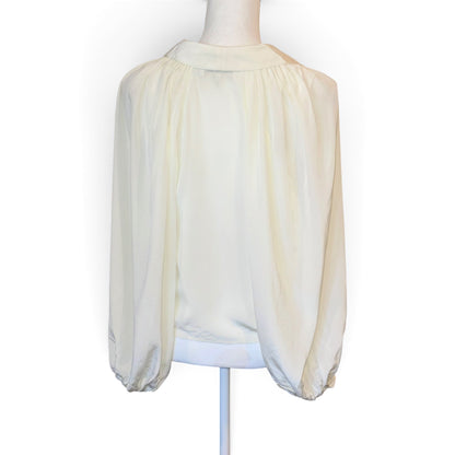 Frame The Silk Gala Shirt, Cream XS NWT