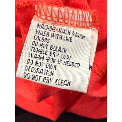 Ralph Lauren Polo Dress Red Navy Collar XL Logo Embroidered Short Sleeve Cotton