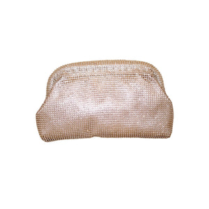 Jessica McClintock Gold Mesh Evening Bag With Chain Strap