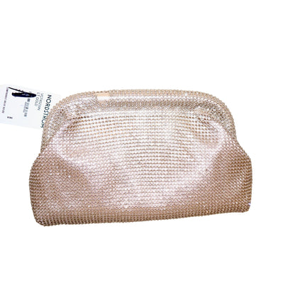 Jessica McClintock Gold Mesh Evening Bag With Chain Strap