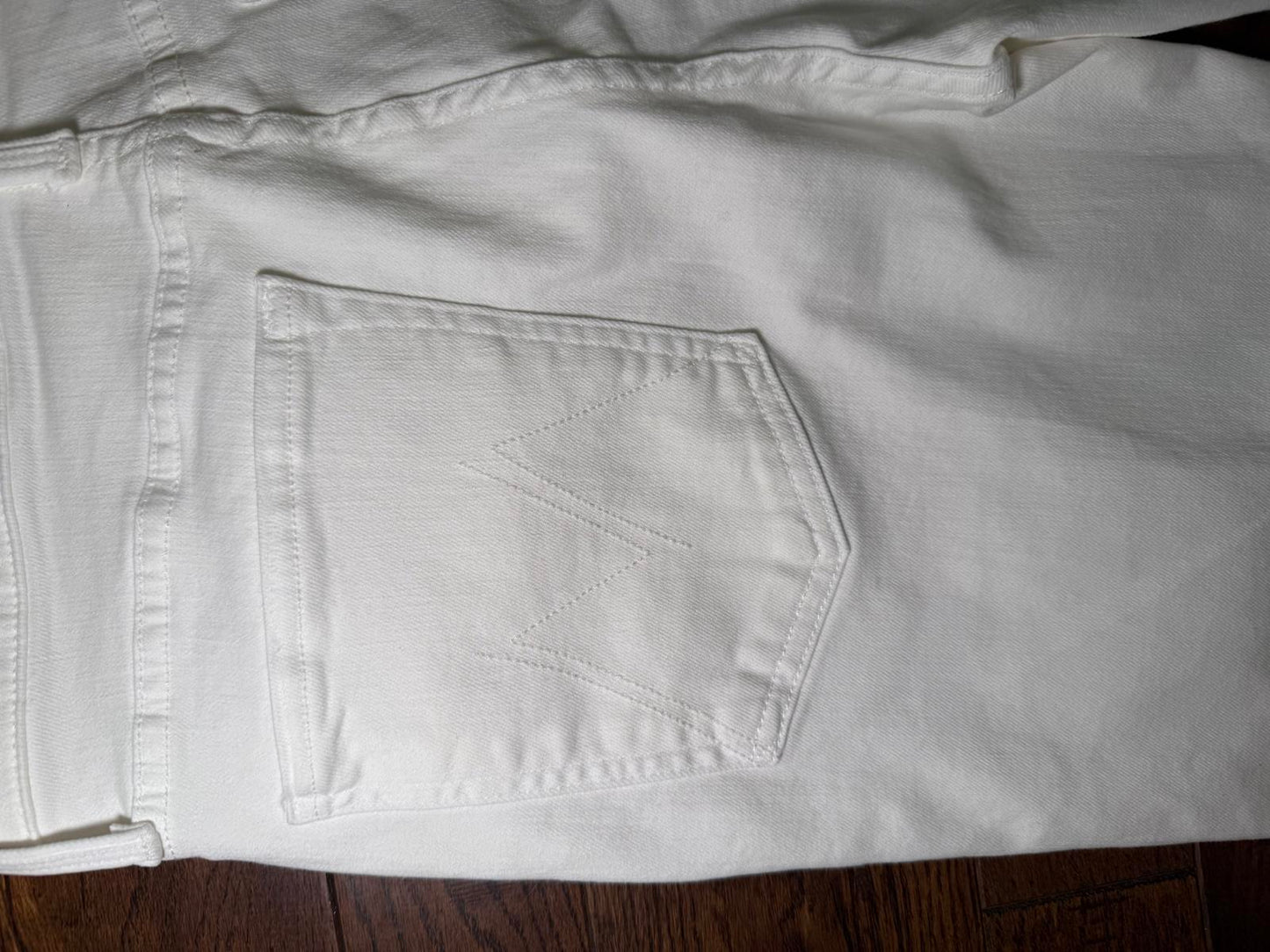 New Mother White Straight Jeans, size 30