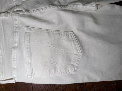 New Mother White Straight Jeans, size 30