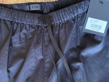 ATM New Black Womens Casual Pants with Drawstring Waist, Medium