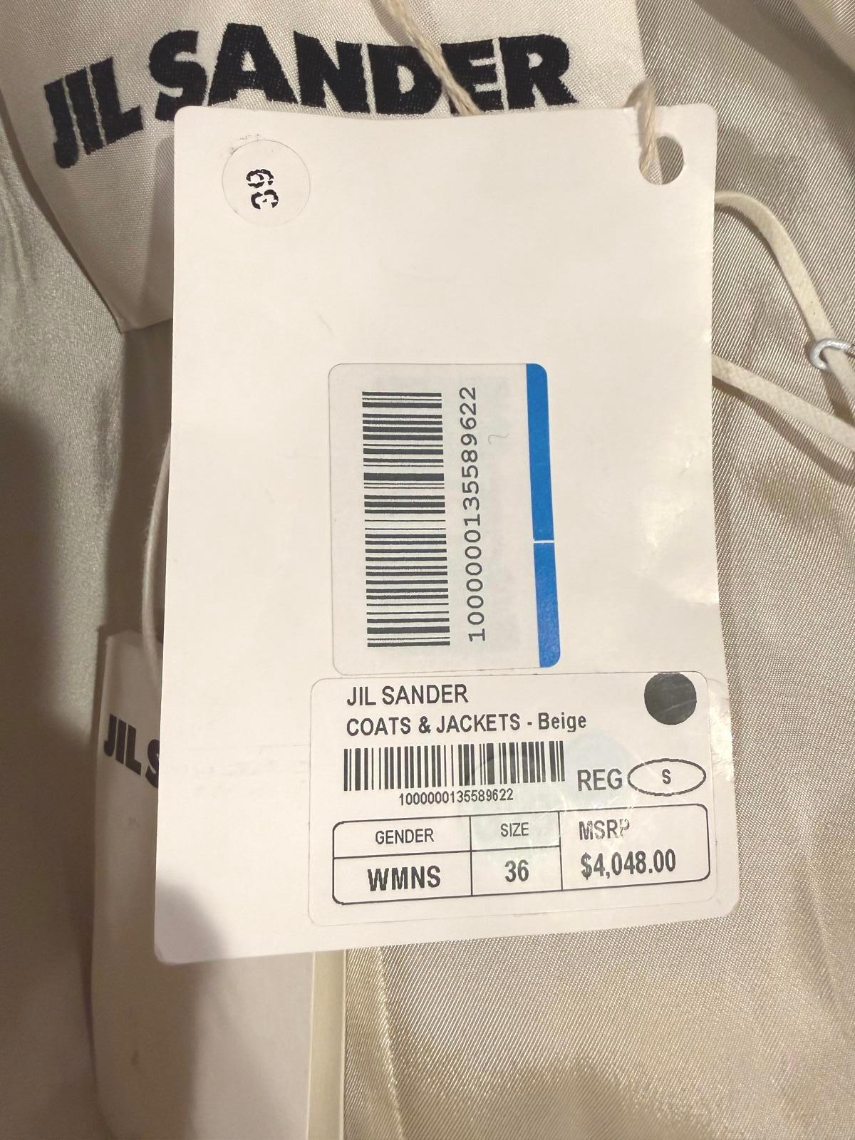 Jil Sander Color Block Long Wool Blend Coat with Belt, Small (oversized) NWT