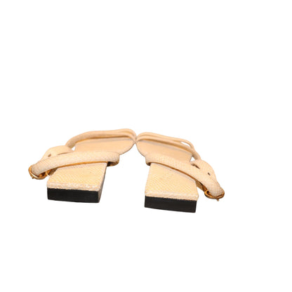 Dorothee Schumacher Beige Snake Print Leather Sandals, Size 40/10