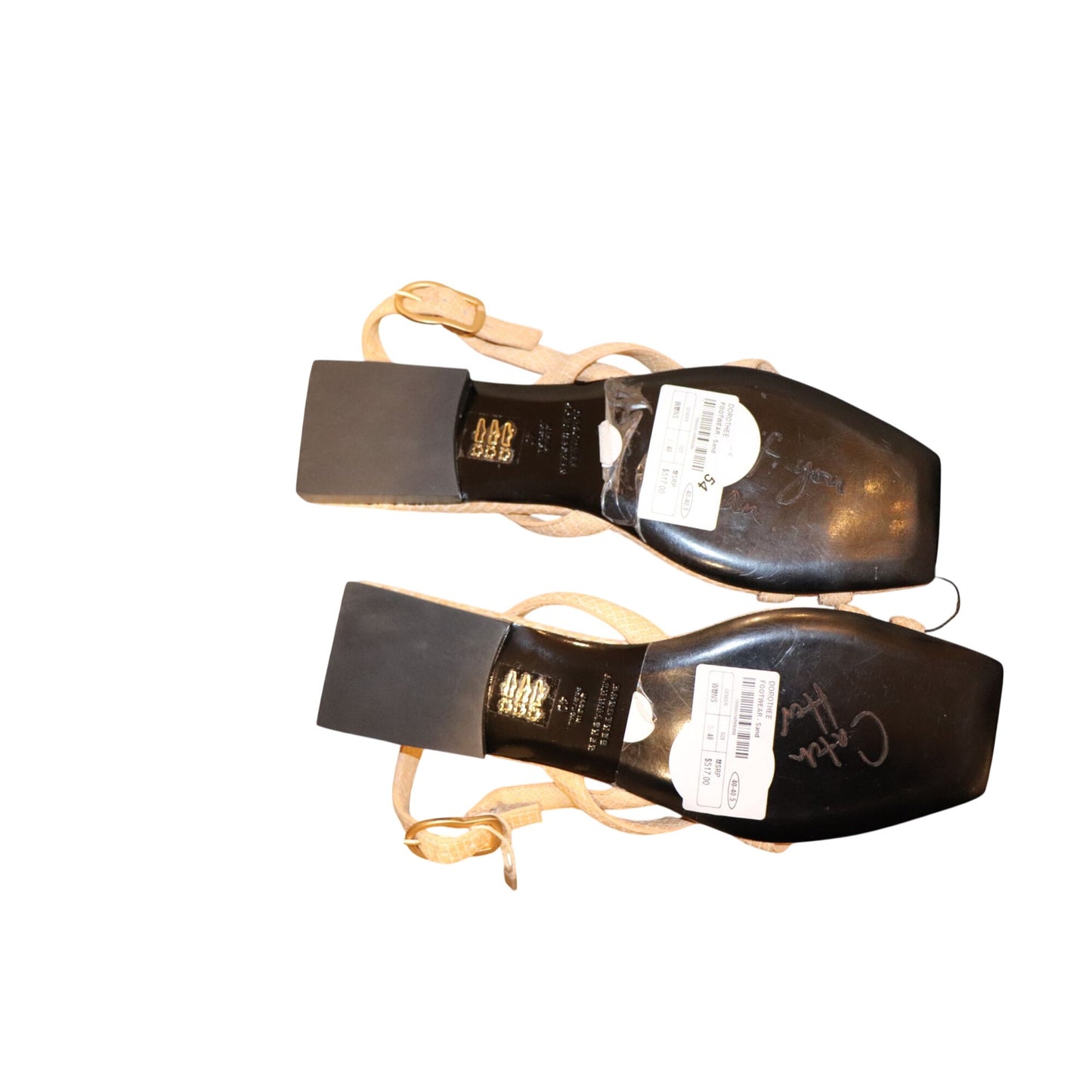 Dorothee Schumacher Beige Snake Print Leather Sandals, Size 40/10